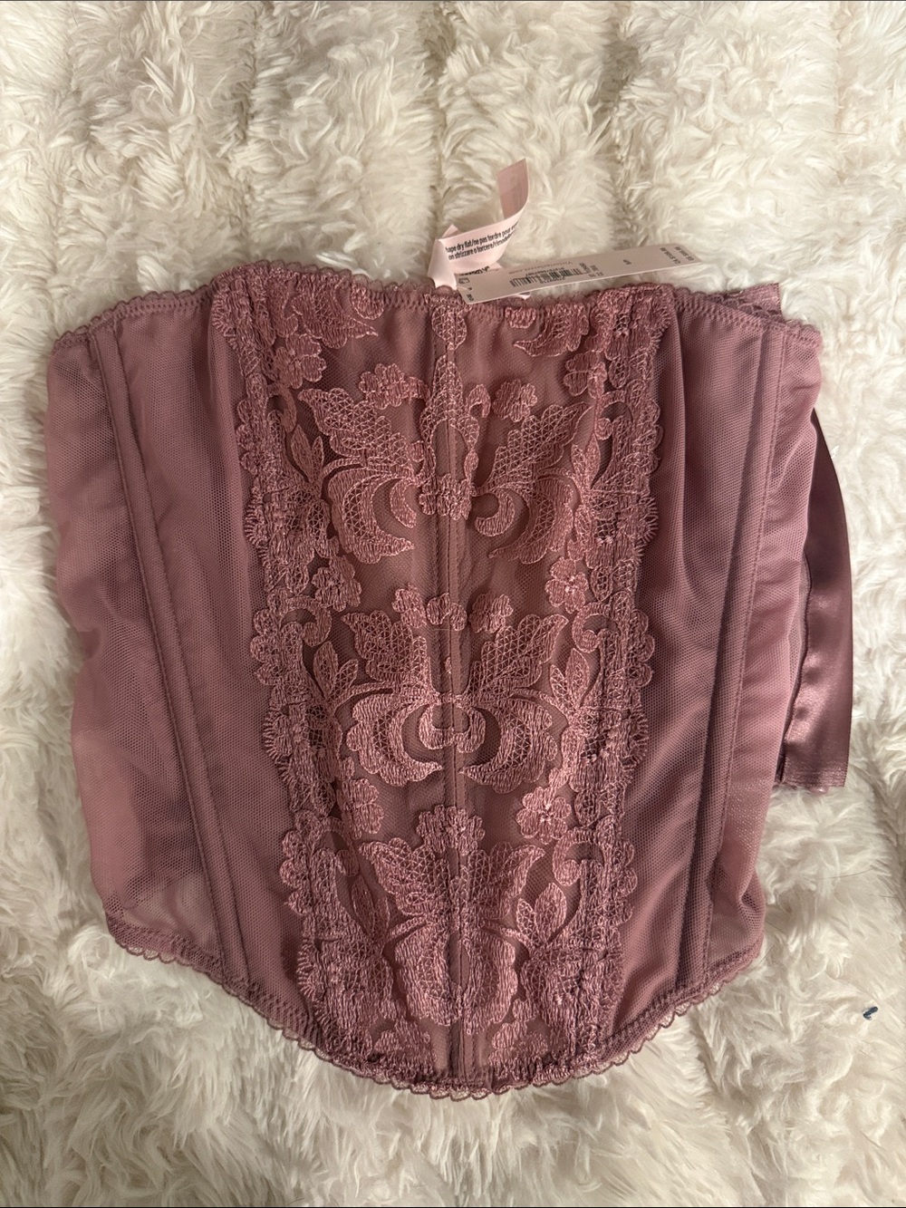 Victoria's Secret Pink Lace Bustier Top
